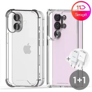 [서가] 1개+1개 갤럭시 아이폰 에어백 투명 범퍼 케이스