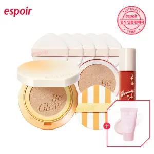 에스쁘아 (글리밍 캘리 에디션) 비글로우 볼륨 쿠션 (본품+리필+퍼프 5매+미니립+클렌징 폼)