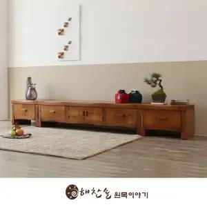 소나무 통원목 전통거실장(1800본장+1단장+1단장)