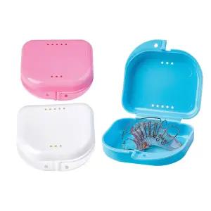 리테이너 케이스 소/투명 치아 교정기 마우스피스 세척 보관 통 치과 스플린트 교정기 세정 보관함