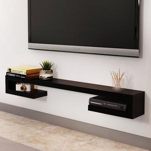 [아이린] 마스-ㄷ형 거실인테리어 거실장 무지주 벽걸이tv 벽선반 블랙