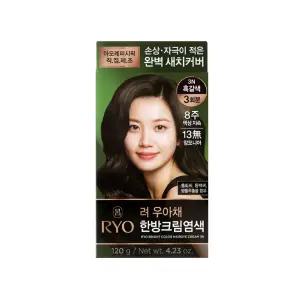 려 우아채 멋내기 한방크림 염색약 흑갈색 3N 새치전용