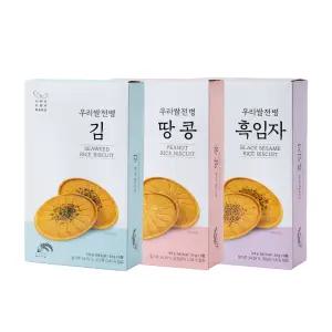 [화과방] 우리쌀전병(24gx6개입) 김/땅콩/흑임자 1박스