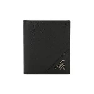 남성 사피아노 로고 블랙 반지갑 2MO004 QME F0002