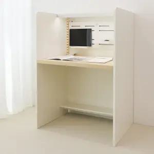 [아이디어스터디] 피타 독서실책상 기본형 812 화이트 & 자작나무