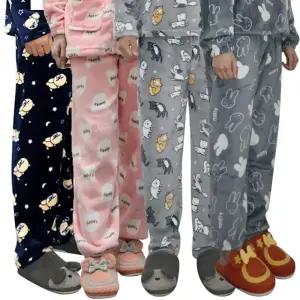 쓰리몰 여자 수면바지 수면잠옷 극세사 밍크 잠옷 겨울 홈웨어