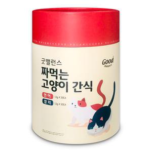 굿밸런스 짜먹는 고양이 간식 참치+연어 60p