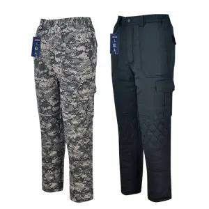 제이케이 남성 겨울 두툼한 기모 국방 면 건빵 카고바지 밀리터리 등산바지 작업복