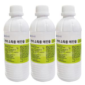 케어 소독용에탄올 250ml 3개 손 피부 알코올 알콜 청소 수술 약국