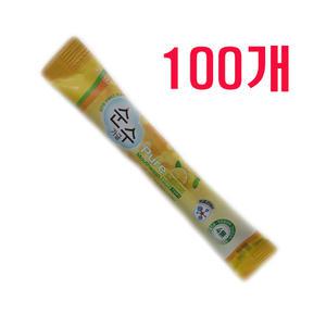 순수가글 레몬 스틱형 11ml x 100개 일회용 무색소 무알콜 어린이 임산부