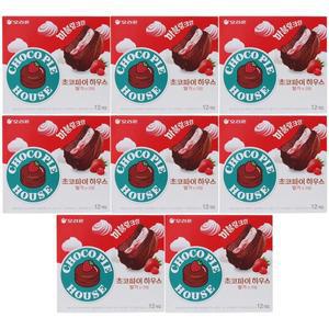 오리온초코파이하우스 딸기앤크림408g x 8곽 / 1박스