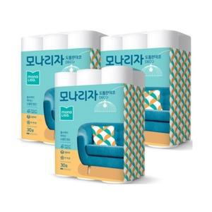 모나리자 도톰한데코 30m*30롤 x 3팩