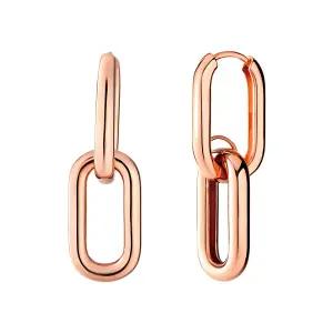 18K 볼드 체인 원터치 링 귀걸이 한쌍 PNE29747