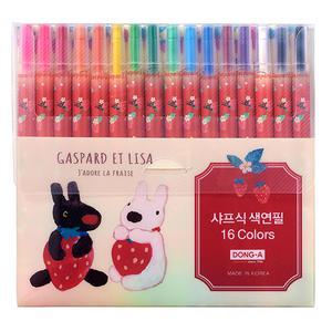 동아 가스파드와 리사 색연필 16색 돌돌이 샤프식 초등 유치원 입학 미술 준비물