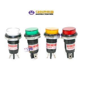 LED표시램프 TD-16 220V(적색) / 꼬마전구 16파이 판넬표시등 파이롯트램프