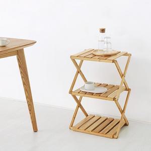 마켓비 JAWAL 선반 415 좁은 3단 대나무 ,1개