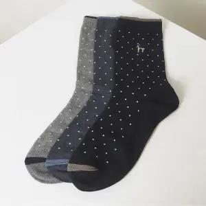 [헤지스](대구신세계)도트패턴 배색 장목 양말 3종 세트HJSS4E002N2