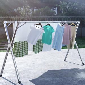 2.4m 특대형 스텐빨래건조대 이불건조대 튼튼한 세탁 스테인레스 아파트 발코니 야외 옥상 이동식 접이식