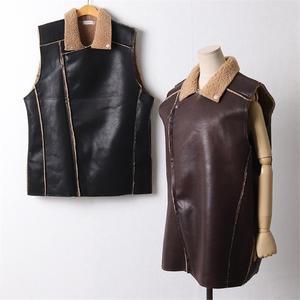 빅사이즈 112 시크무스탕지퍼베스트 DBEF815