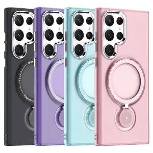 갤럭시S25 S24 플러스 울트라 매트 맥세이프 링 거치대 하드 슬림 핸드폰 케이스