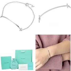 여자 남자 티파니 T 스마일 팔찌 브레이슬릿 실버 선물 샐일 기념일 여자친구 남자친구