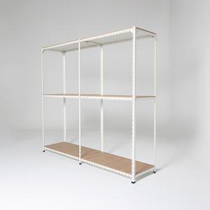 부원진열장 조립식 볼트식 420 연결형 진열대 베란다 철제 건조기 앵글 제작 선반 3단