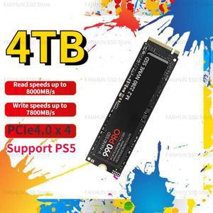 가성비  SSD 990프로 하드 드라이브 M.2 디스크 m2 2280 NVMe PS5   노트북 PC용 4TB