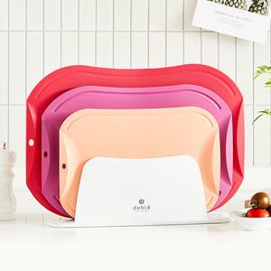 도블레 프리미어 이유식 항균도마 3종 선물세트 (L+M+S+도마거치대)