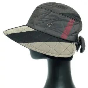 [하프클럽/]WAU024.체크 패딩 귀달이 중년여성 벙거지모자 엄마 할머니 겨울