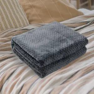 겨울엔 극세사 무릎담요 밍크 캠핑 항공 담요 그레이(100x150cm)
