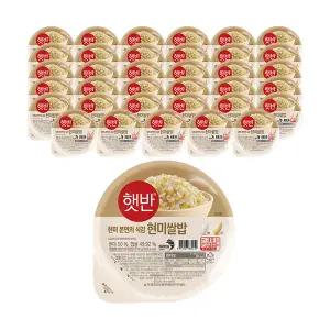 [소비기한 임박] CJ 햇반 현미쌀밥 210g, 36개