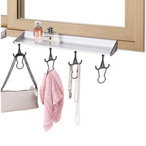 웰렉스(WELLEX) 창틀선반옷걸이 DH604(가로 60cm,옷걸이 4개)