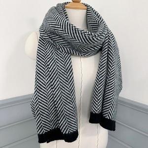 [애슬릿] 여자 남자 헤링본 롱 빅 긴 머플러 목도리