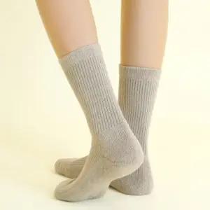 자체제작 4켤레 여성 골지 파일 장목양말 스포츠 발바닥 도톰 쿠션 삭스