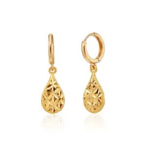 갤러리아 여자 순금 드롭 귀걸이 물방울 컷팅 24K 1.875g 18k링