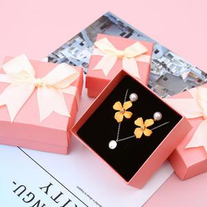 미니 핑크 리본 주얼리 악세사리 케이스 반지 목걸이 팔찌 귀걸이 소품 선물 상자 케이스