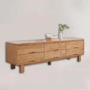 다우 고무나무 원목 거실장 1800  착불배송