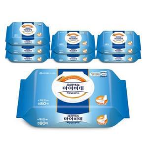 크리넥스 마이비데 NEW화장실용물티슈_캡형80매8팩