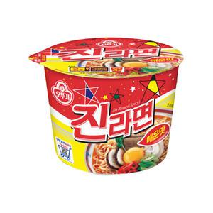 오뚜기 진라면 매운맛 컵라면 용기 12개입