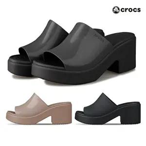 [크록스]크록스 여성 브루클린 샤인 웨지 힐 통굽 슬리퍼 샌들 209709 3종 택일