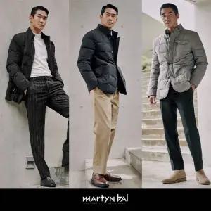 [마틴발] 남성 빅패턴 구스다운 자켓
