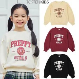 [탑텐키즈](하남점)24년  (여아) 베이직 더블니트 레터링 스웨트셔츠MKE3TR2001