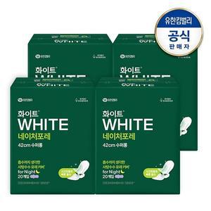 [유한킴벌리]화이트 네이처포레 수퍼롱 오버나이트 20매x4팩