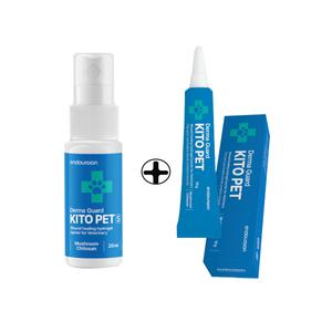 키토펫 세트 10g연고+20ml스프레이 강아지상처연고 고양이 피부병 습진 아토피피부염 화상 구내염 링웜 턱드름