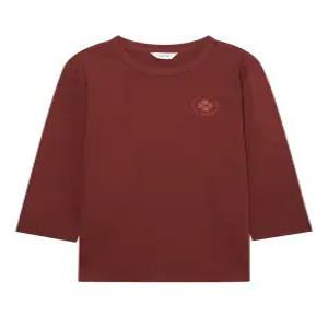 헤지스 여성 24FW [가격인하][면100%] 브라운 자수 장식 7부소매 티셔츠 HSTS4CC70W2