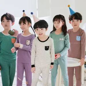 삐삐롱 F/W 남아 여아 아동 유아 무형광 편안한 슬림핏 상하 세트 내의 모달 골지 실내복 90~150호