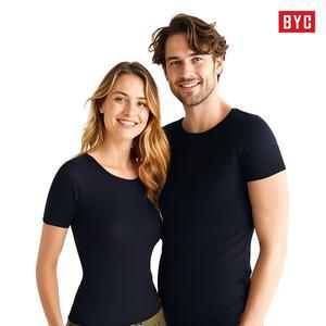 [BYC] 보디히트 발열내의 뉴베이직 남녀 반팔티셔츠 / 부드럽고 신축성 좋은 보온내의 상의