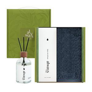 항균무지 세면타올180g 1장+디퓨저1개 선물세트