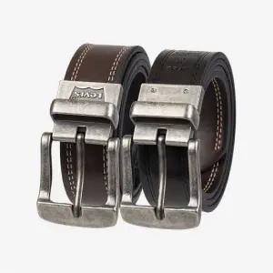 리바이스 남성 리버서블 양면벨트 앤틱 실버 버클 벨트