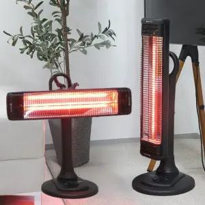 몸속까지 따뜻한 근적외선 전기 히터 가로세로 회전형 2단 RH-7319